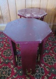 Two painted Octagon tables