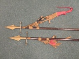 Two Swords with Battle Banners, stage props