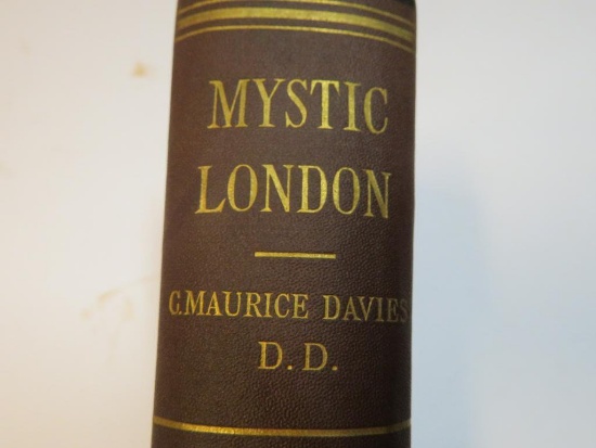 Leather bound book, 1875 Mystic London by C Maurice Davies