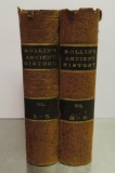 Rollins Ancient History, leather, two volumes