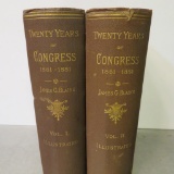 Twenty Years of Congress 1861-1888, Blaine, Vol 1 & 2