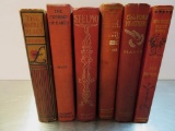 Decorative cover book lot, six books, late 1800's early 1900's