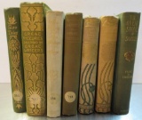 Seven Vintage Books with Decorative Covers