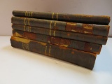 Five Ethnology Books, Leather bound, early 1900's