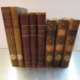 Eight Leather bound books