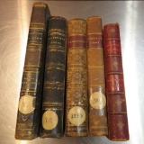 Five leather Bound Poetry Books