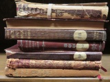 Five Old Leather Books, mid 1900's to 1930's