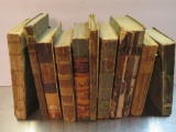 11 Books from early 1800's, Distressed lot