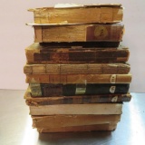11 Books, 1795 to early 1800's, distressed book lot
