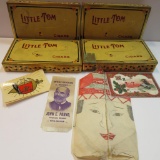 Four Little Tom Cigar Tins and ephemera