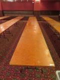 Three 8' Wooden Banquet Tables, Folding