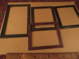 Four Large Heavy wood picture frames, Oak