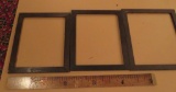 Three large quarter sawn oak picture frames