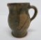 Stoneware mug attributed to August Henschel Colgate Wisconsin