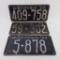 Three 1933 Wisconsin License Plates