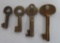 Four Railroad Keys
