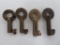 Four Railroad Keys
