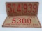 Two red and white 1940 Wisconsin License plates