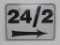 24/2, metal route sign, 18