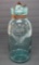 Globe Canning Jar,blue green, 10 1/2