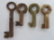 Four Railroad Keys