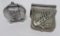 Two metal paperweights