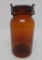 1892 The Leader, amber, canning jar, quart