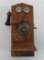 Kellogg oak wall phone