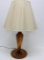 Vintage Turned wooden lamp, working