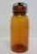 Amber Globe bail handle fruit jar, 10
