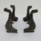 Four ornate NorthWind God clawfoot metal legs, 6