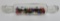 Glass rollling pin with marbles, about 78 vintage marbles