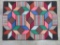 1947 Linda Olson, Door County, Geometric hand Hooked Rug, 29