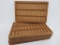 Six wooden compartment trays for display, 121