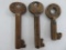 Three Railroad Keys