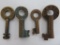 Four Railroad Keys