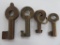 Four Railroad Keys
