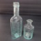 JC Wadleich Delights Spanish Lustral and Hawes Healing Extract, open pontil bottles