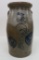 LS Merrill & Co DePere Wis 5 gallon cobalt decorated butter churn
