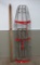 Metal Rescue Basket and wooden skis
