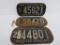 Three 1940's Wisconsin License Plates and two 1951 tags