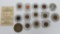 14 Good Luck and Advertising vintage pennies