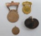 Fraternal medal and Love Friendship tokens 1880's to early 1900's