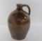 Redware jug attributed to Belmont Wis, one gallon jug, 11