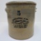 5 Gallon LM Pierron Crock manufactured at the Chas Hermann Stoneware Factory Milwaukee Wis