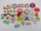 40 assorted pin back buttons, novelty & Wisconsin area