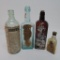 Four Partial Label bottles, Sperm oil, Bitters and Liniment