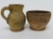 Two miniature August Henschel pottery pieces