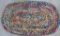 Oval braided rug, 25 1/2