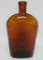 Peter Barth Liquor Milwaukee, flask bottle, amber